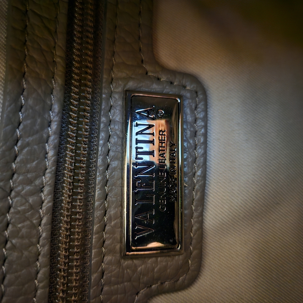 Valentina Pebbled Leather Purse Convertible Backpack-Made In Italy - Picture 6 of 7